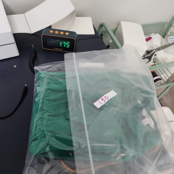 Fairycore Green Linen Blend Milkmaid Sleeveless Top Eyelet Ruffle Sleeves Size M - Picture 9 of 9